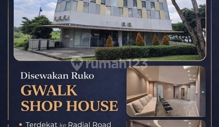 Disewakan Ruko Komersial Area Gwalk Shop House Citraland,Terdekat ke Radial Road