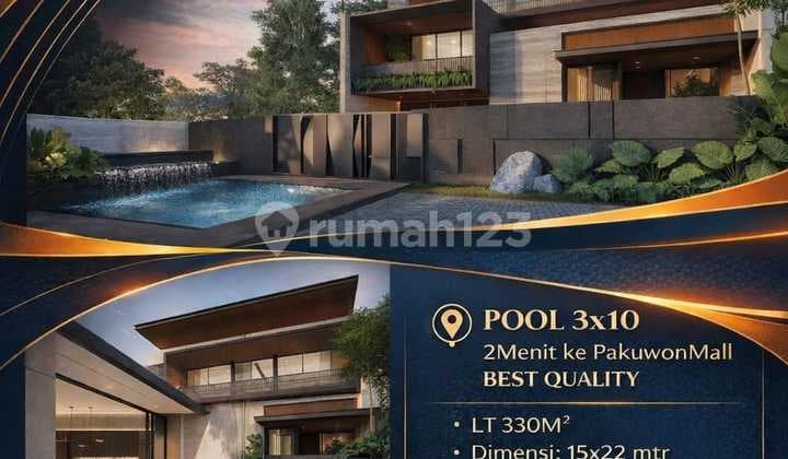 Rumah Mewah Bangunan Baru 2 Lantai Siap Huni di Pakuwon Indah Surabaya