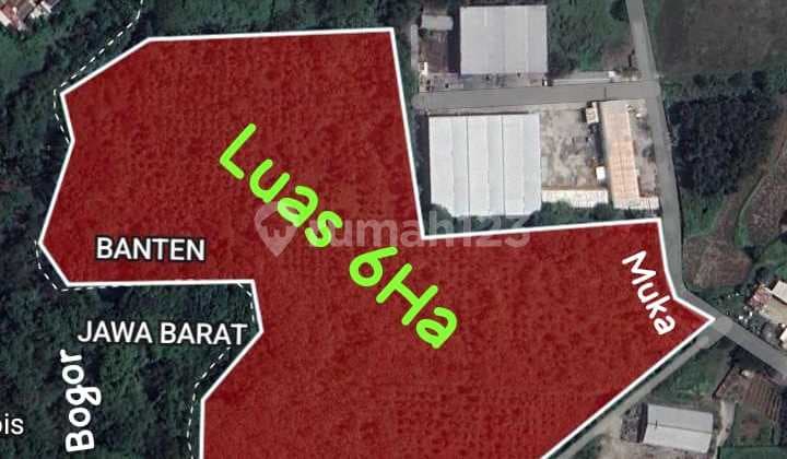 Tanah 6Ha Industri di Tangerang Banten Murah