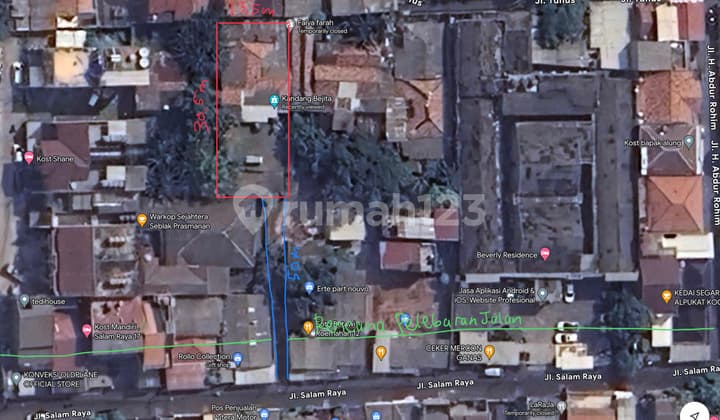 Quick Sale Land for Building Boarding House in Kemanggisan, West Jakarta