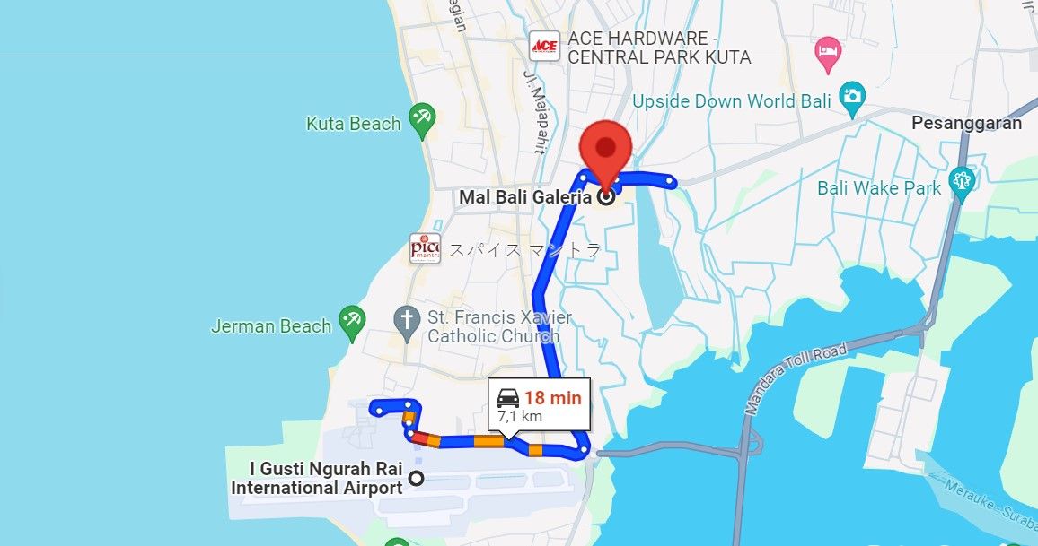 Peta lokasi Mal Bali Galeria.jpg